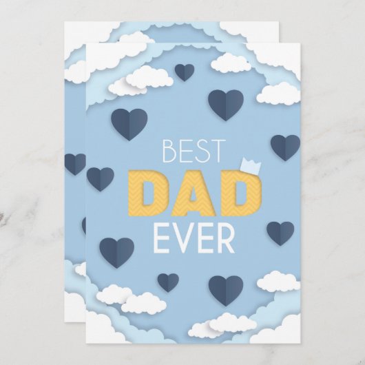 パパ最高のは今までにかわいい父の日 (正面/裏面)