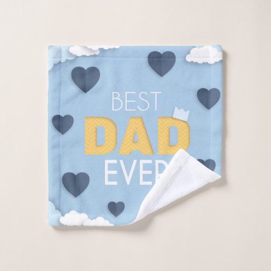 パパ最高のは今までにかわいい父の日 ウォッシュタオル (ウォッシュタオル)