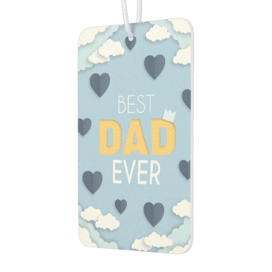 パパ最高のは今までにかわいい父の日 カーエアーフレッシュナー (左)