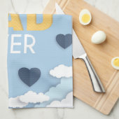 パパ最高のは今までにかわいい父の日 キッチンタオル (四つ折り)