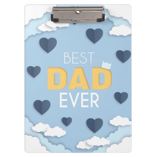 パパ最高のは今までにかわいい父の日 クリップボード (正面)