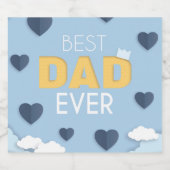 パパ最高のは今までにかわいい父の日 スパークリングワインラベル (シングルラベル)