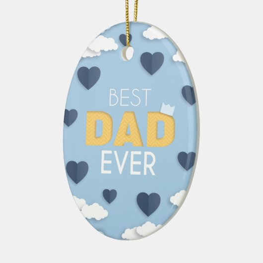 パパ最高のは今までにかわいい父の日 セラミックオーナメント (左)