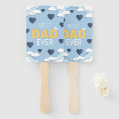 パパ最高のは今までにかわいい父の日 ハンドファン (正面&裏面)