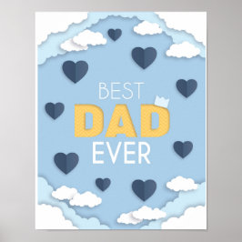 パパ最高のは今までにかわいい父の日 ポスター