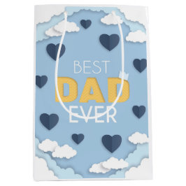 パパ最高のは今までにかわいい父の日 ミディアムペーパーバッグ