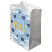 パパ最高のは今までにかわいい父の日 ミディアムペーパーバッグ (裏面アングル)