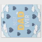 パパ最高のは今までにかわいい父の日 ラッピングペーパー (フラット)