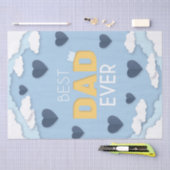 パパ最高のは今までにかわいい父の日 薄葉紙 (クラフト)