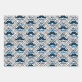 パパ最高のは父の日を口ひげ ラッピングペーパーシート (正面2)