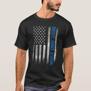 パパ最高のは4日目のアメリカ合衆国国旗 Tシャツ
