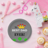 パパ最高のエバー&クラウンキング/ファーズデー ペーパープレート (パーティー)