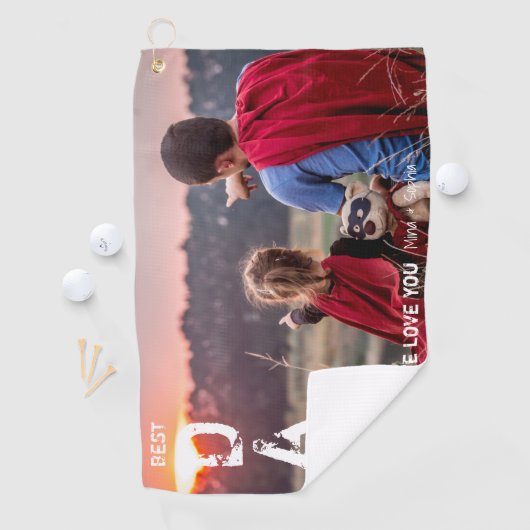 パパ最高のバイパーフォカッコいいトゴルファーの父の日 ゴルフタオル (インサイチュ)