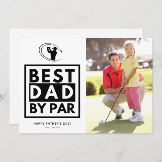 パパ最高のバイパーフォトゴルフの父の日  シーズンカード (正面/裏面)