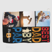 パパ最高のバイパーフォト・モノグラム・ファーズ・デイ・ギフト ゴルフタオル (横)