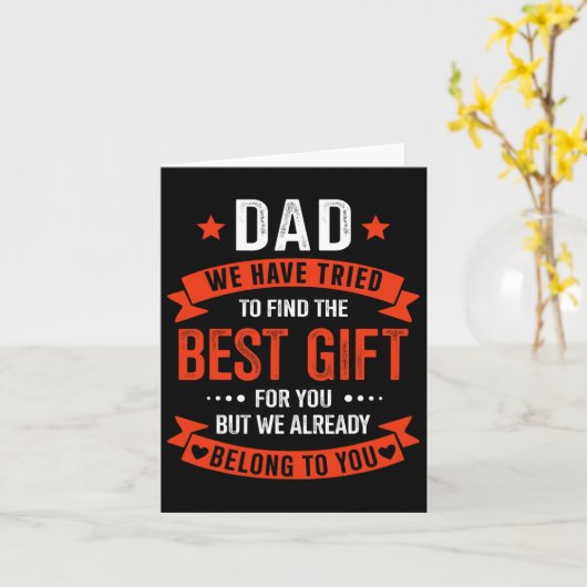 パパ最高のプレゼントお父様の日クリスマス カード (黄色い花)