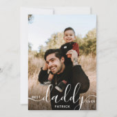 パパ最高のーの名前をカスタムする写真ギフト カード (正面)