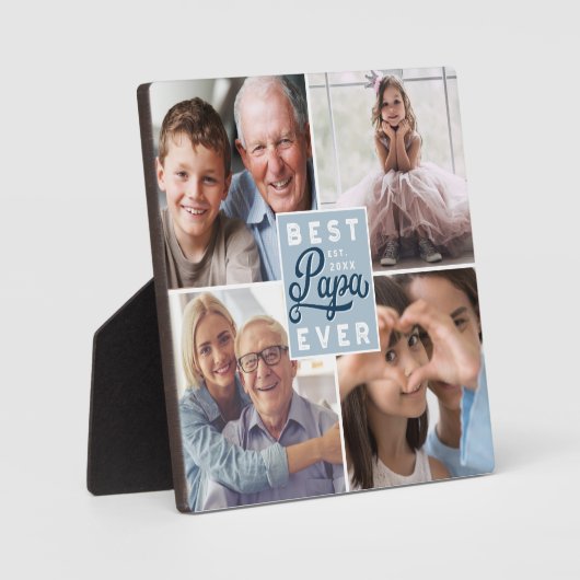 パパ最高のーエバーカスタムフォトファミリーコラージュ フォトプラーク (正面)