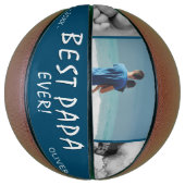 パパ最高のーエバーブルー3フォトコラージュ バスケットボール (縦)