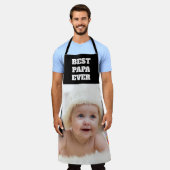 パパ最高のーエバーベビーフォトファーザーのデイエプロン エプロン (着用した状態)