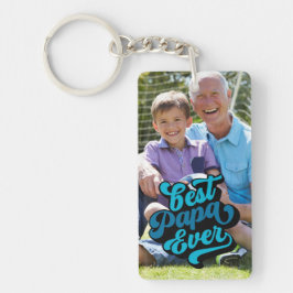 パパ最高のーエバー |グランドパ写真 キーホルダー