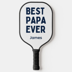 パパ最高のーエバー  ネイビはっきりしたーモダンブルーピックボール ピックルボールラケット