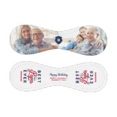 パパ最高のーエバー |ハッピーバースデー写真&モノグラム 野球ボール (パネル)