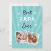 パパ最高のーエバー |父の日のフラット写真 カード (正面)
