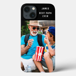 パパ最高のーーが自分の写真名前をカスタムするを追加 iPhone 13ケース