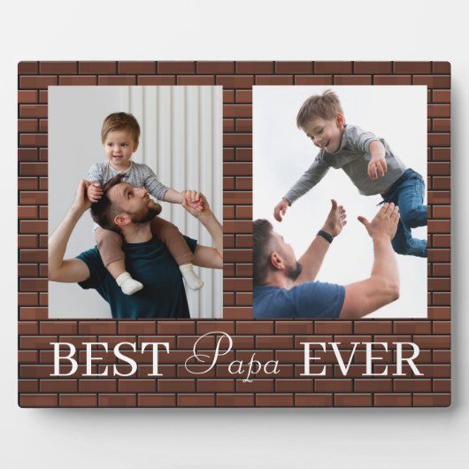 パパ最高のーーの父の日2写真コラージュのプラーク フォトプラーク (正面)