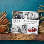 パパ最高のーーEverモダン 6 Photo Collage Father's Day フォトプラーク (側面)