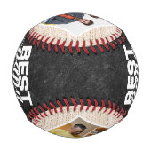 パパ最高のーーEver Faters素朴 Dayフォトコラージュ 野球ボール (裏面)