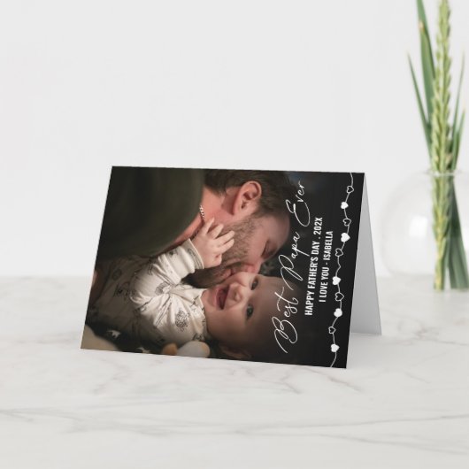 パパ最高のー写真父の日 カード (正面)