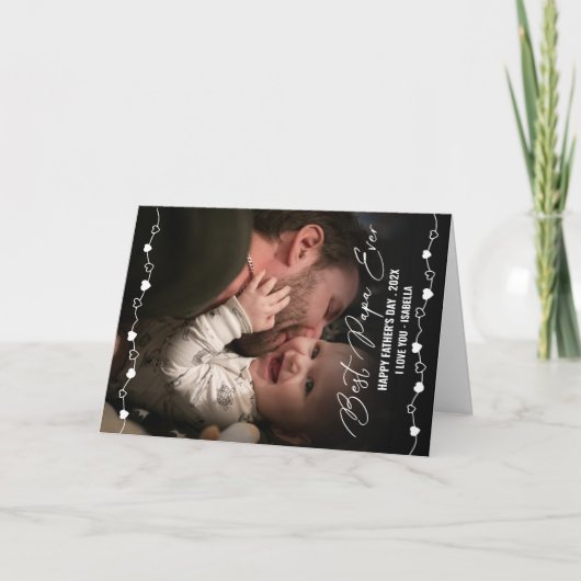 パパ最高のー写真父の日 カード (正面)