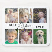 パパ最高のー・エバー書道6写真コラージュ マウスパッド (正面)