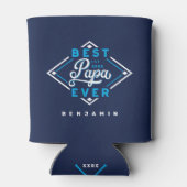 パパ最高のー・エバー野球ダイヤモンドの名前&モノグラム 缶クーラー (裏面)