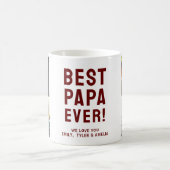 パパ最高のー・エバー4写真コラージュ コーヒーマグカップ (中央)