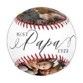 パパ最高のー・エバー・スクリプト・ファーザーズ・デイ・フォト・コラージュ 野球ボール (裏面)
