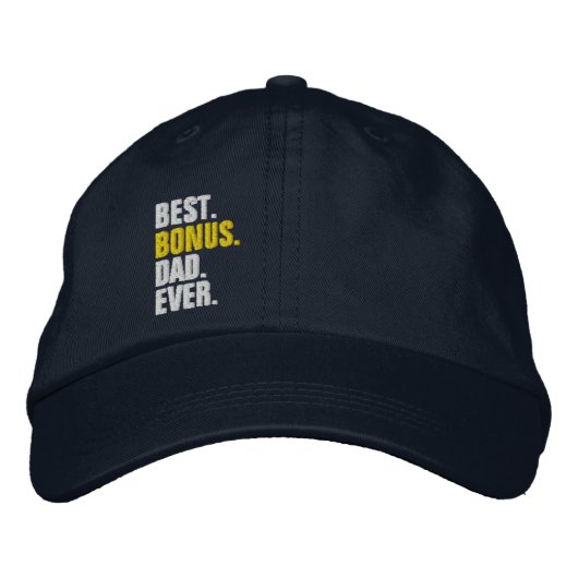 パパ最高の付き継ぎ父の日 刺繍入りキャップ (正面)