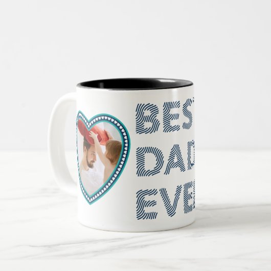 パパ最高の永遠に幸せな第1父の日 ツートーンマグカップ (正面左)