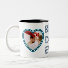 パパ最高の永遠に幸せな第1父の日 ツートーンマグカップ