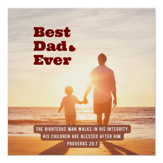 パパ最高の20:7キリスト教の聖書聖句 ポスター (正面)
