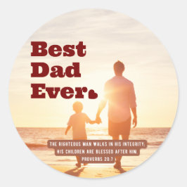 パパ最高の20:7キリスト教の聖書聖句 ラウンドシール