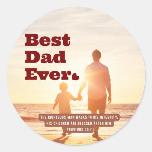 パパ最高の20:7キリスト教の聖書聖句 ラウンドシール