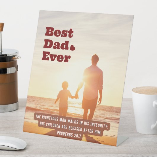 パパ最高の20:7キリスト教の聖書聖句 台座サイン (インサイチュ)