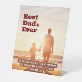 パパ最高の20:7キリスト教の聖書聖句 台座サイン