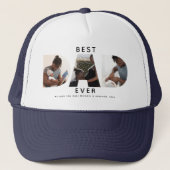 パパ最高の3回のフォトコラージュの父の日 キャップ (正面)