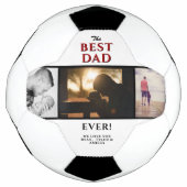 パパ最高の3枚写真コラージュ父の日 サッカーボール (正面)