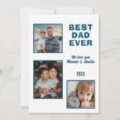 パパ最高の3枚写真コラージュ父の日 シーズンカード (正面)