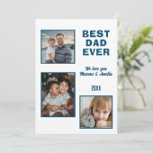 パパ最高の3枚写真コラージュ父の日 シーズンカード (スタンド正面)